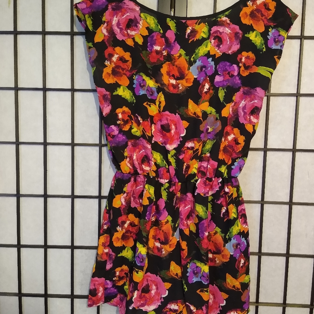 Copper Key Floral Romper